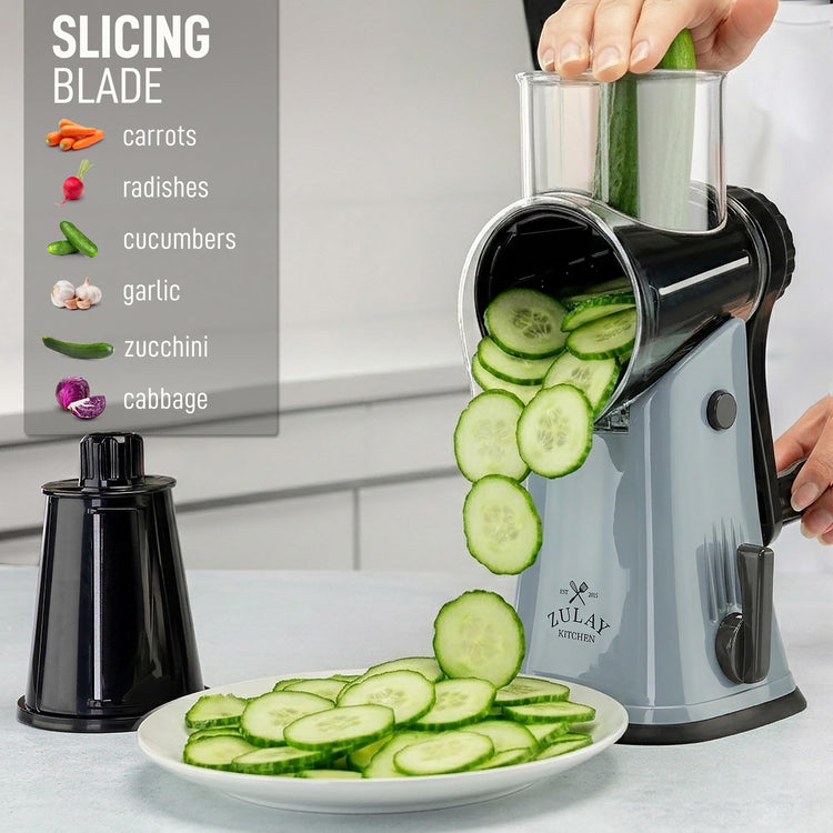 Rotary Cheese Grater 5 Blade Cheese Shredder