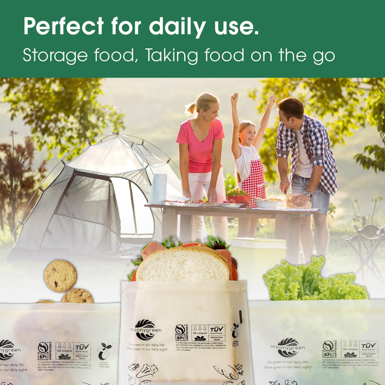 Compostable Food Storage Bags (50 Count)