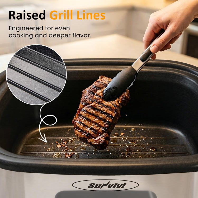 12-in-1 Programmable Slow Cooker 6.5QT with Timer & Keep Warm
