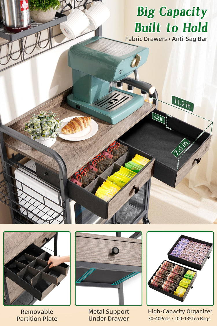 Coffee Bar Cabinet with Storage