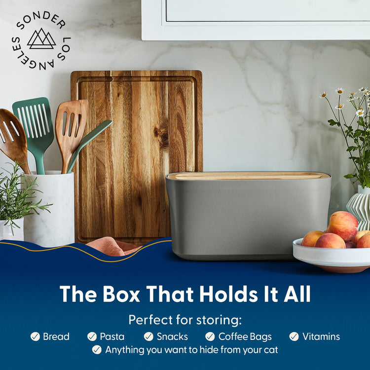 Sonder LA Union Bread Box with Wood Lid