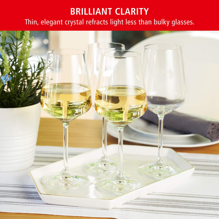Style Crystal White Wine Glasses Gift Set (4 Count)