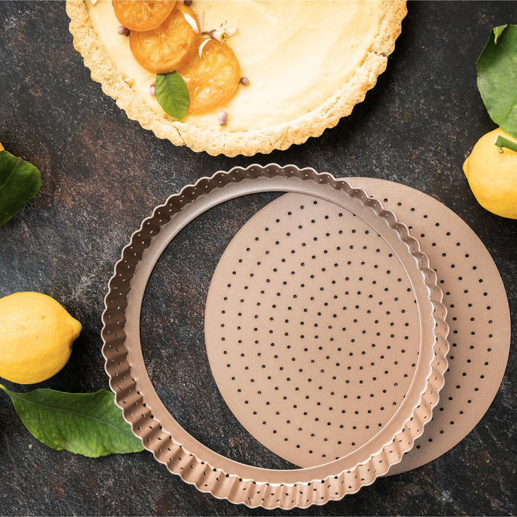 9 inch Tart Pan with Removable Bottom Nonstick