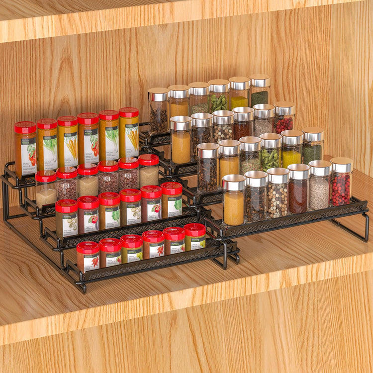 2 Pack Spice Rack Organizer for Cabinet (2 Count)