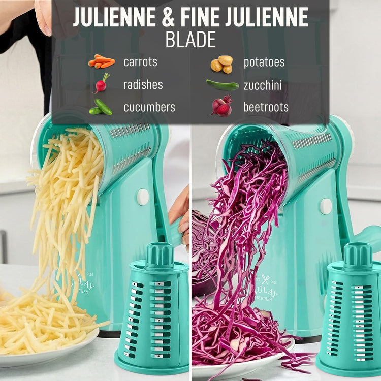 Rotary Cheese Grater 5 Blade Cheese Shredder