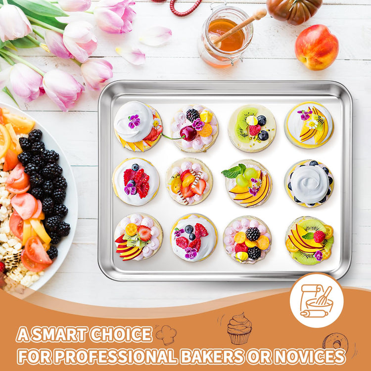 Stainless Steel Baking Sheet Pan Set of 2