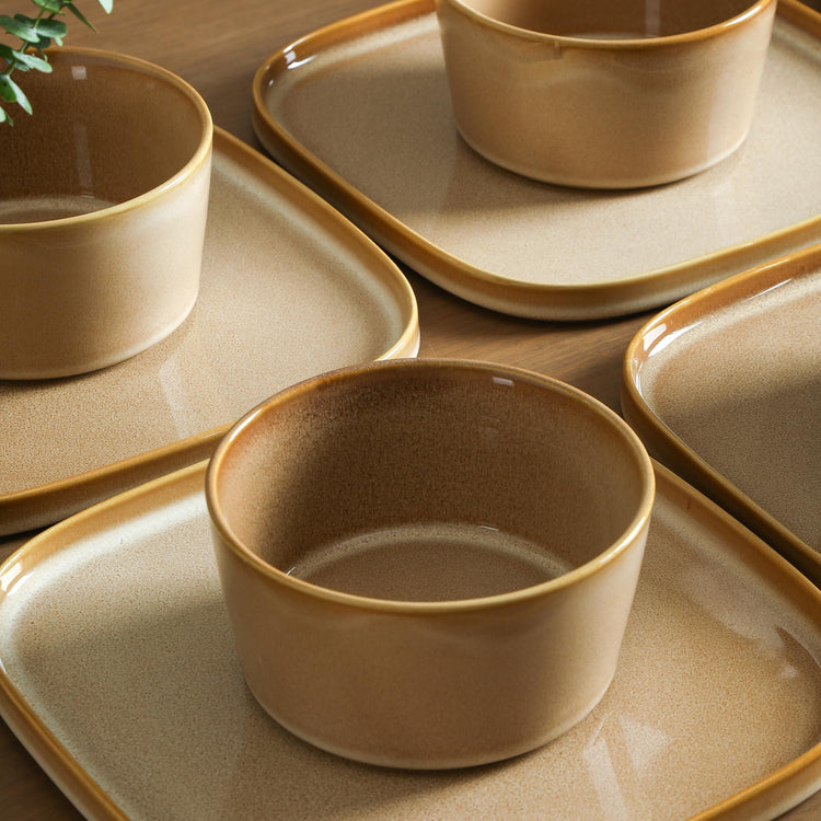 Cairo 12 Piece Dinnerware Set Stoneware