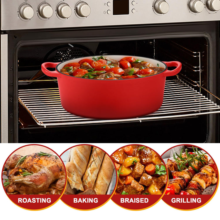 5QT Oval Dutch Oven Pot with Lid