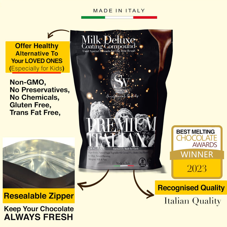 Premium Italian Milk Melting Chocolate 5 Lbs Candy Melts Non (80 Ounce)