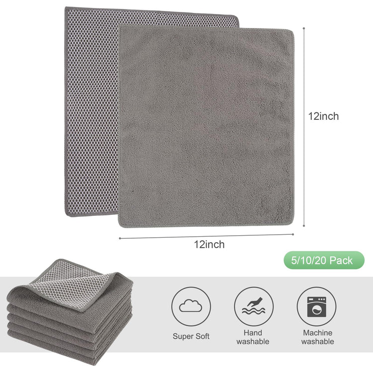 Dish Cloth for Washing Dishes Kitchen Washcloth Cleaning Cloth (20 Count)