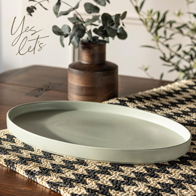 Over&Back Stackable Stoneware Serving Platter