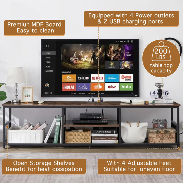 TV Stand with Power Outlets for Televisions up to 65Inch
