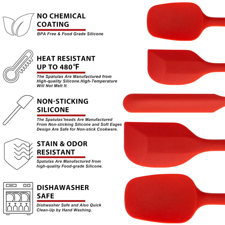 Silicone Spatula Set of 5 (5 Count)