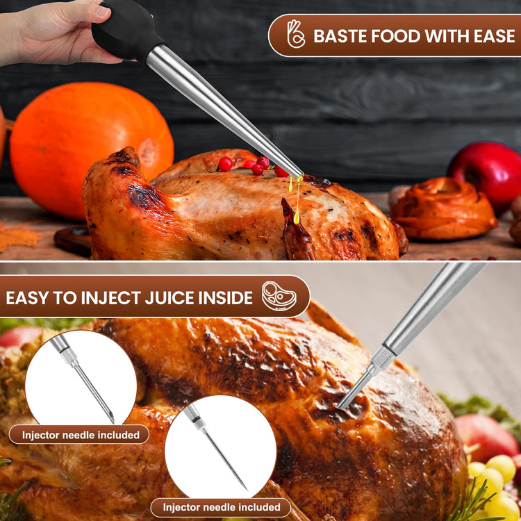Large Turkey Baster with Cleaning Brush & Needle