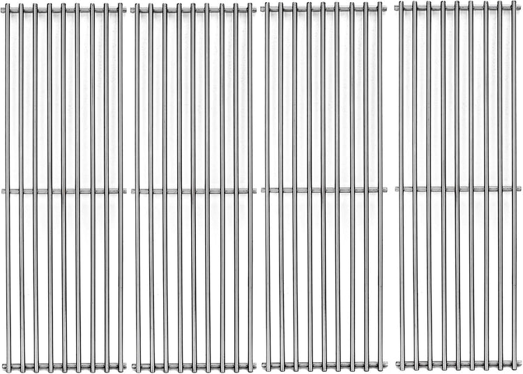 S6505A (4-Pack) 19 3/4" Stainless Steel Cooking Grid Grates Replacement for Chargriller 2121, 2123, 2222, 2828, 3001, 3030, 3725, 4000, 5050, 5252 Set of 4