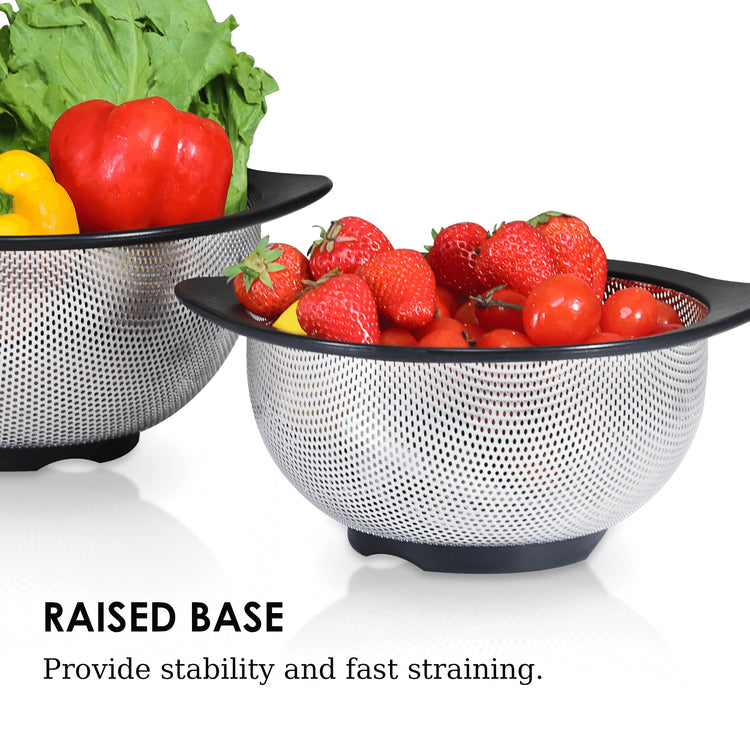 Stainless Steel Colander Set for Kitchen (2 Count)