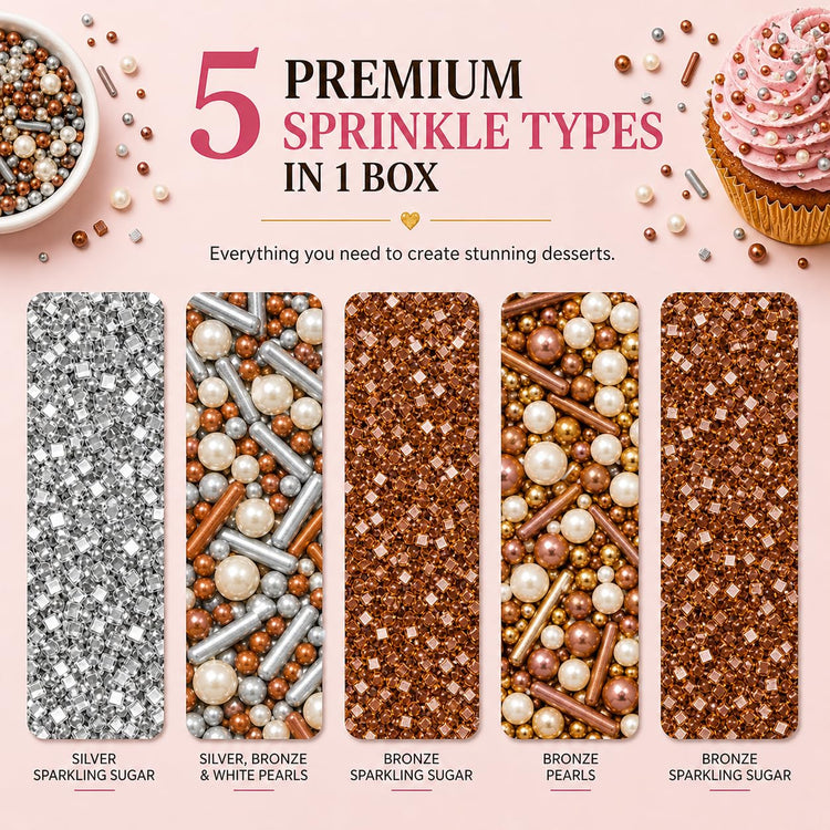 Sprinkles for Cake & Cupcake Decoration (5 Ounce)
