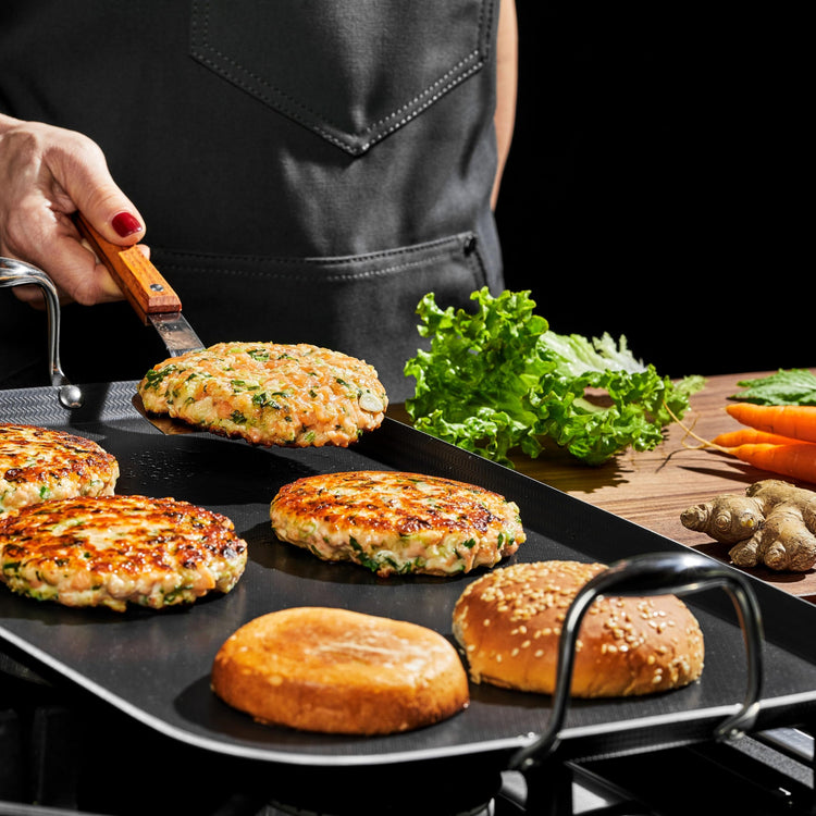 Double Burner Hybrid Nonstick Griddle Pan