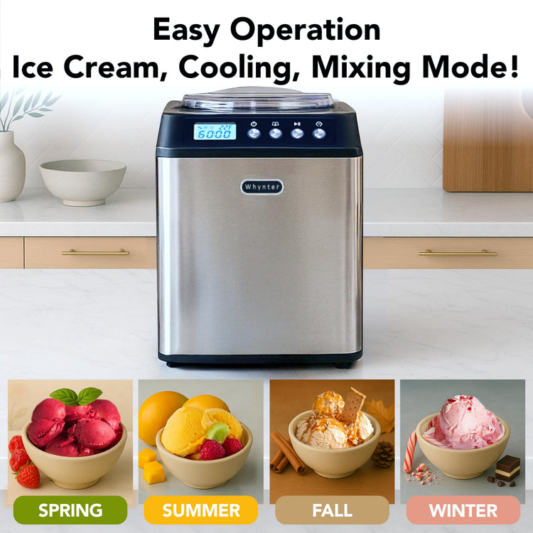 Ice Cream Maker Machine Automatic 2.1 Qt. Upright with Built