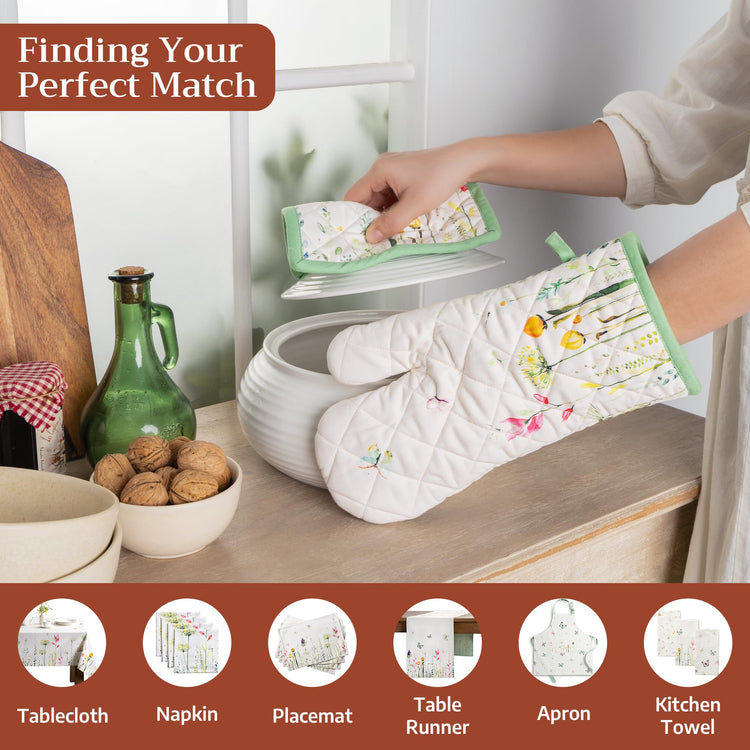 Maison d'Hermine Oven Gloves 100% Cotton Oven Mitt