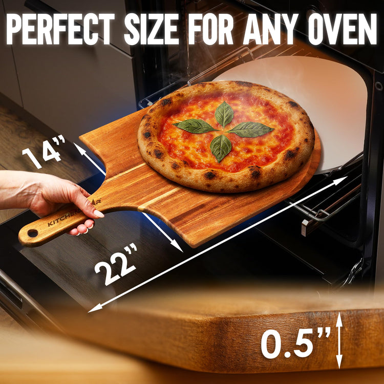 14 Inch Acacia Wood Pizza Peel