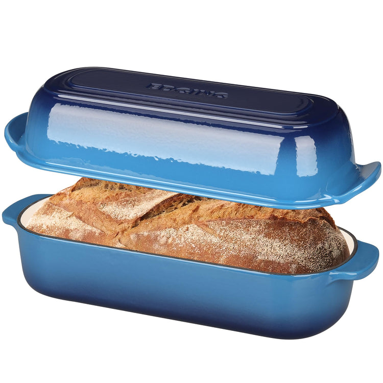 Enameled Cast Iron Loaf Pan with Lid