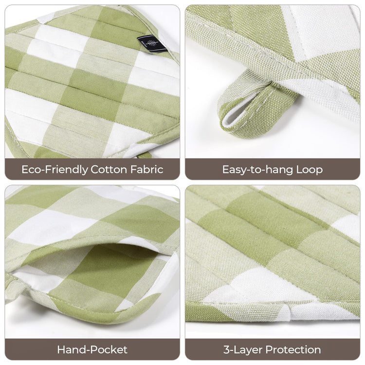 Cotton Pot Holders for Kitchen Heat Resistant Potholder Hot Pads Trivet Coaster Non (2 Count)