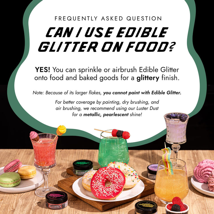 Emerald Green Edible Glitter for Drinks & Cakes