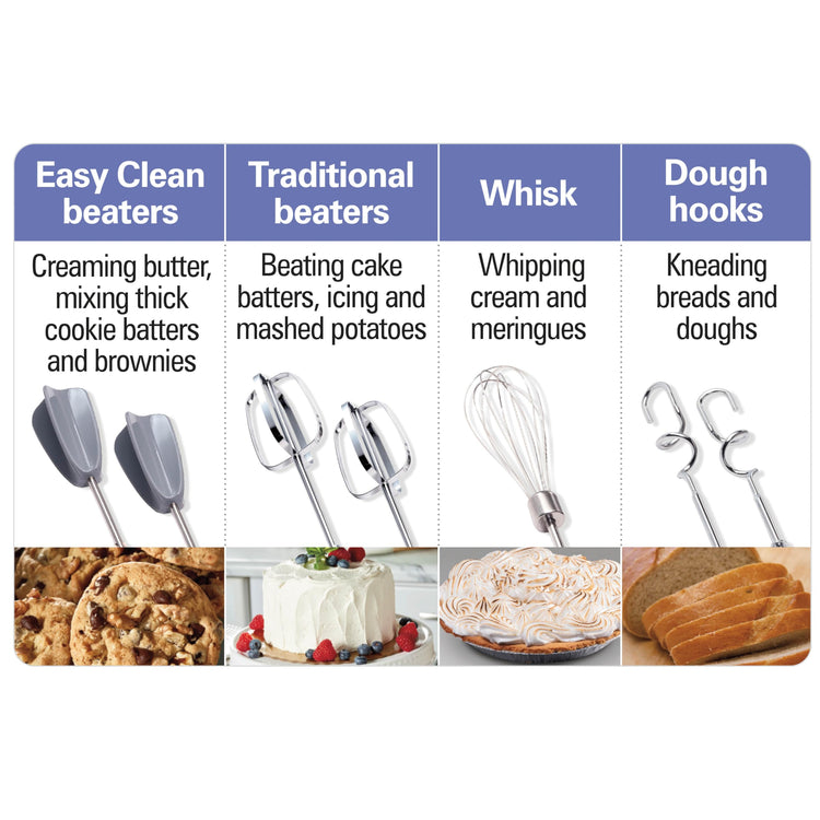 6 Speed Electric Hand Mixer With Easy Clean Beaters