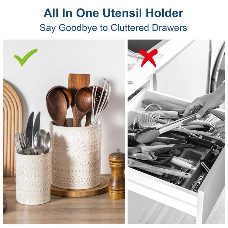 Ceramic Utensil Holder Set of 2 (2 Count)