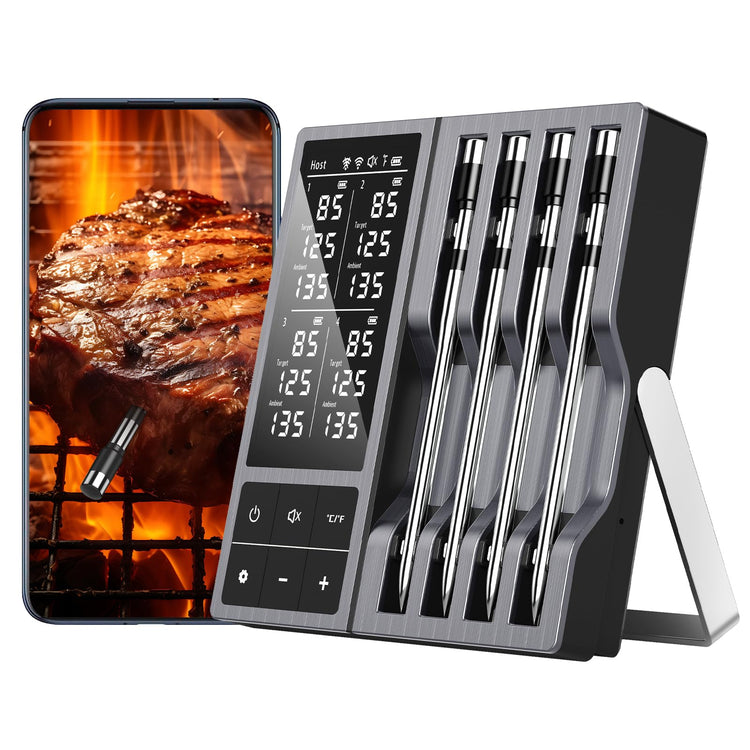 Wireless Meat Thermometer with Smart Timer & APP Alerts