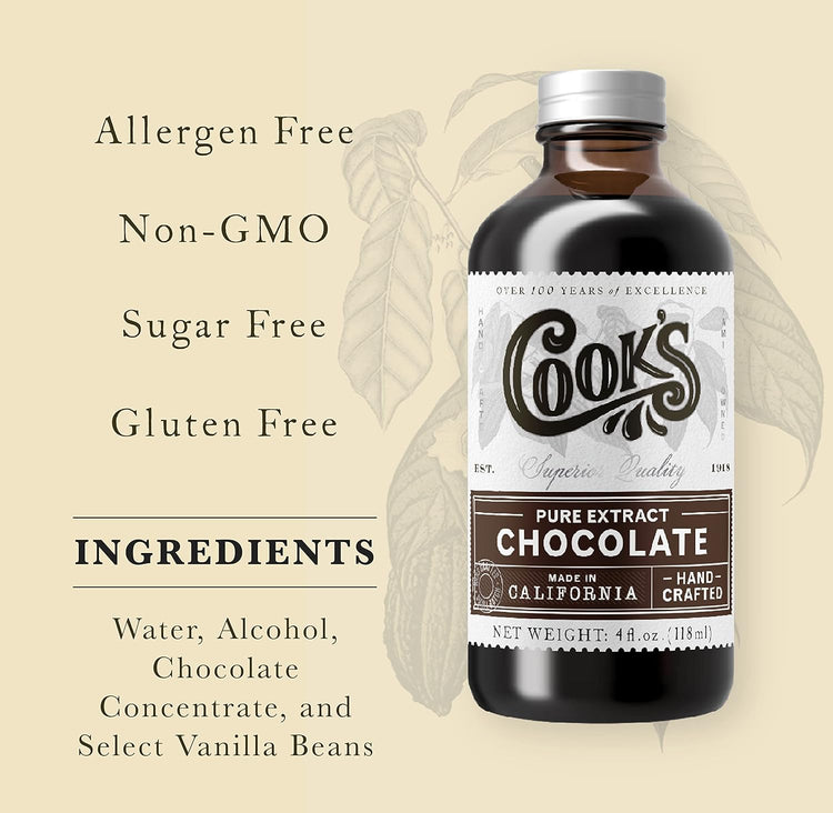 Cook's Pure Chocolate Extract 8 oz - Nestoria