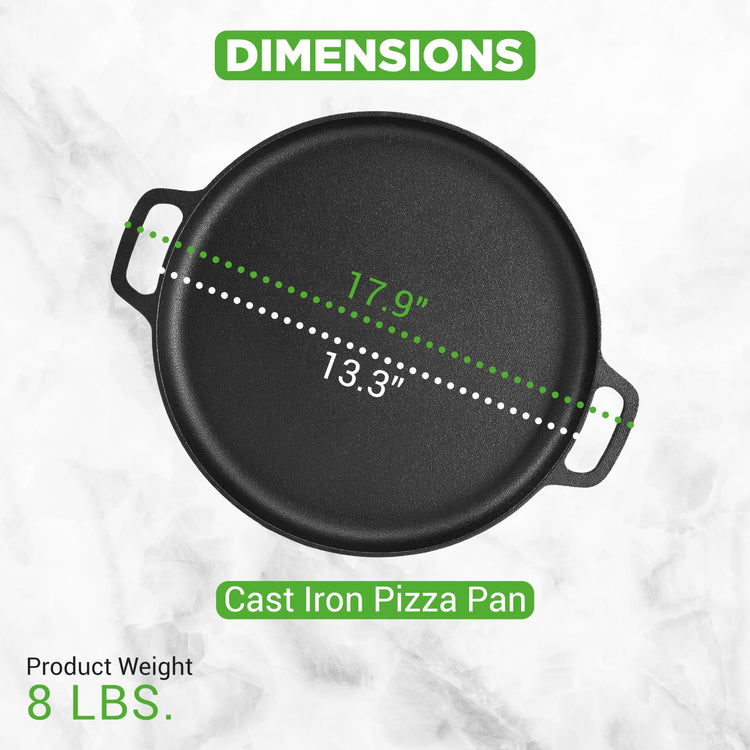 13 Inch Flat Cast Iron Pizza Pan