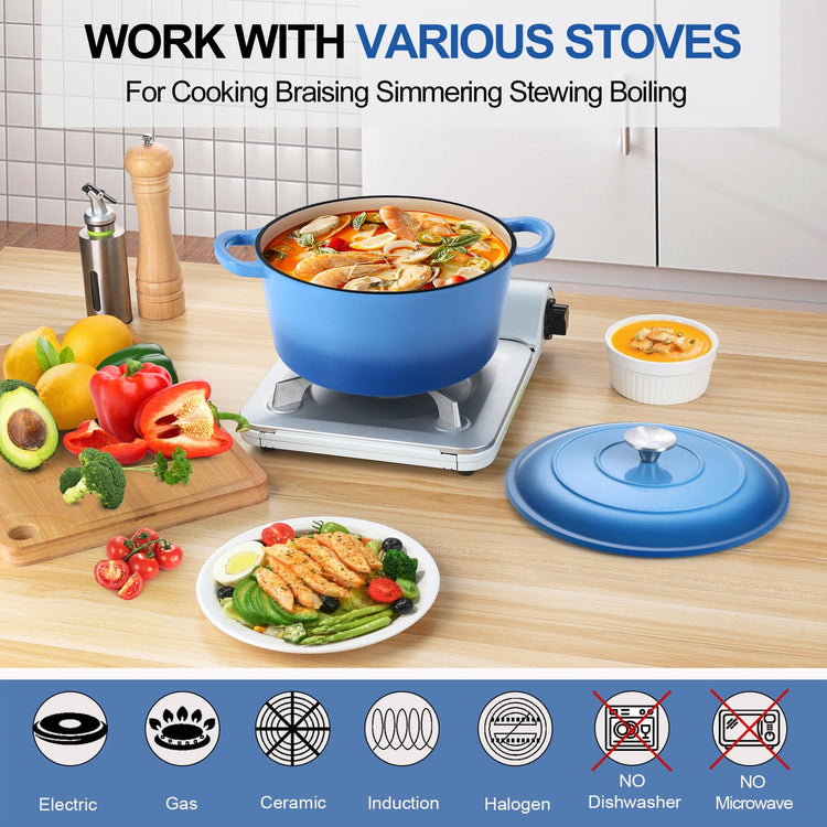 5QT Enameled Dutch Oven