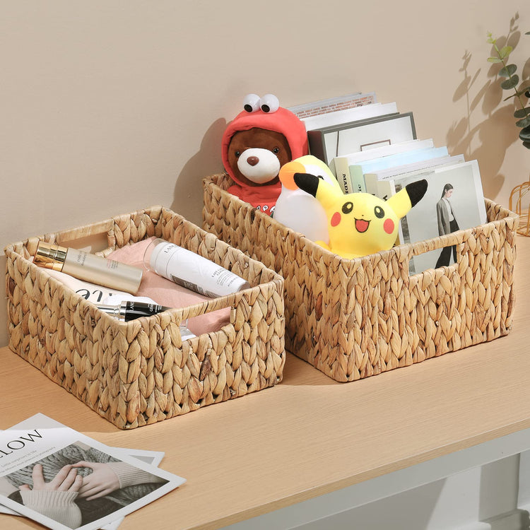 Water Hyacinth Storage Baskets (2 Count)