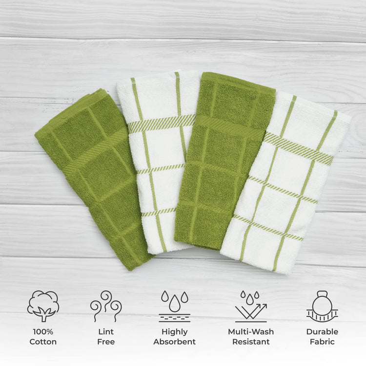 100% Cotton Terry Dish Towels (4 Count)