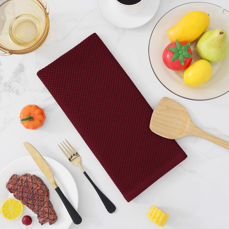 100% Cotton Waffle Weave Kitchen Dish Towels 8 (8 Count)