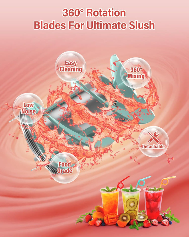 Slushy Maker, Home slush Machine,Premium Slushie Maker | Versatile All-in-One Machine with 5 Pre-Set Programs | Innovative Ice-Free Technology & Silent Auto-Clean