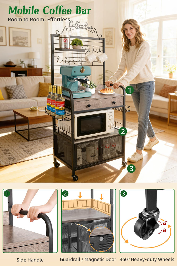 Coffee Bar Cabinet with Storage