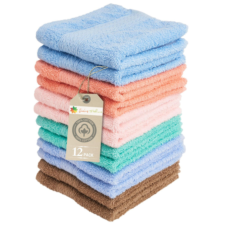 Washcloths 13" x 13" Washcloths 12 Pack (12 Count)