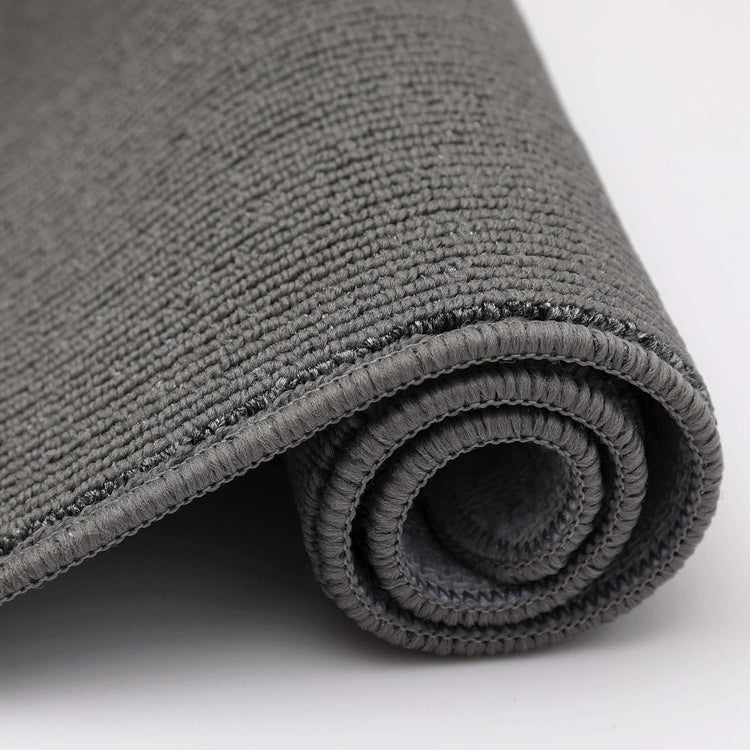 COSY HOMEER 24x35 Inch/24X60 Inch Kitchen Rug Mats Made of 100% Polypropylene Strip TPR Backing 2 Pieces Soft Kitchen Mat Specialized in Anti Slippery and Machine Washable,Grey