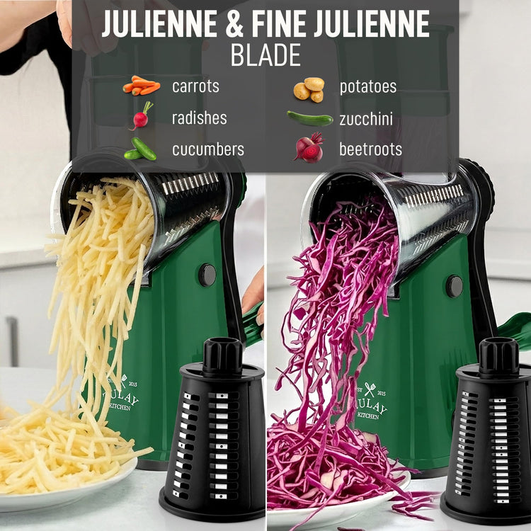 Rotary Cheese Grater 5 Blade Cheese Shredder
