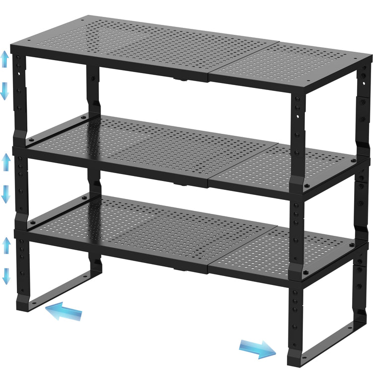 Expandable Spice Rack & Kitchen Cabinet Organizer (3 Count)