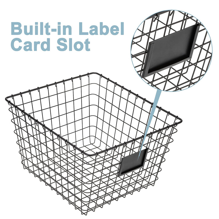 4 Pack【Extra Large】 Wire Handmade Storage Basket for Organizing Household Goods