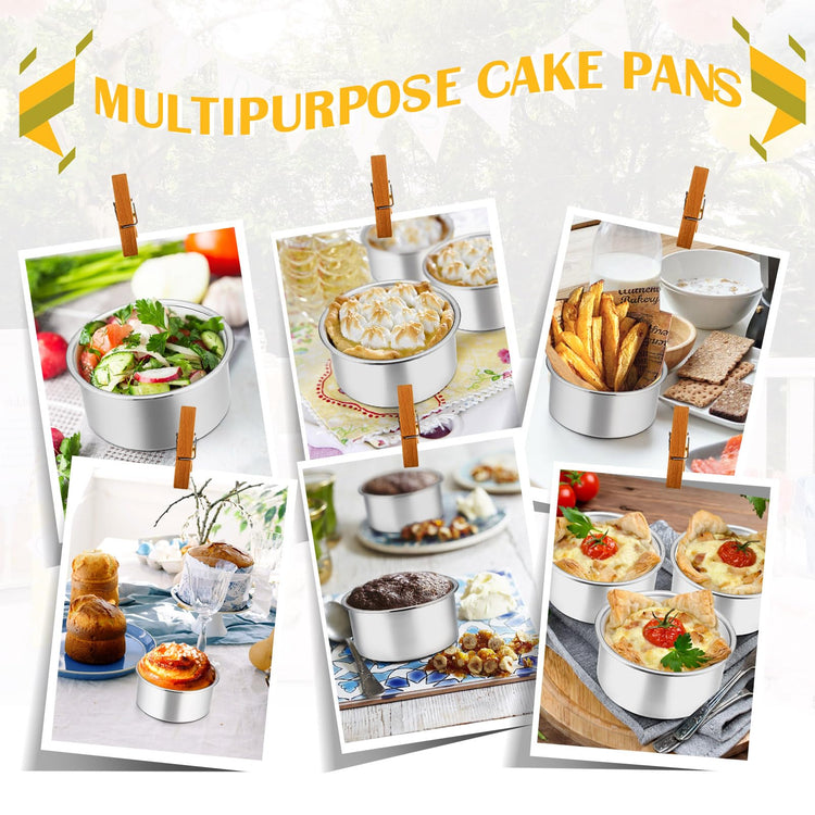4 Inch Round Cake Pan Set of 3 (3 Count)