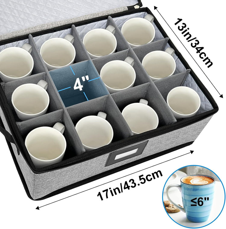homyfort China Storage Containers, Hard Shell for Plates, Moving Boxes for Dishes, Cups, Mugs, Tableware Moving Supplies for Kitchen Organization- 5-Piece Set (5-piece set)