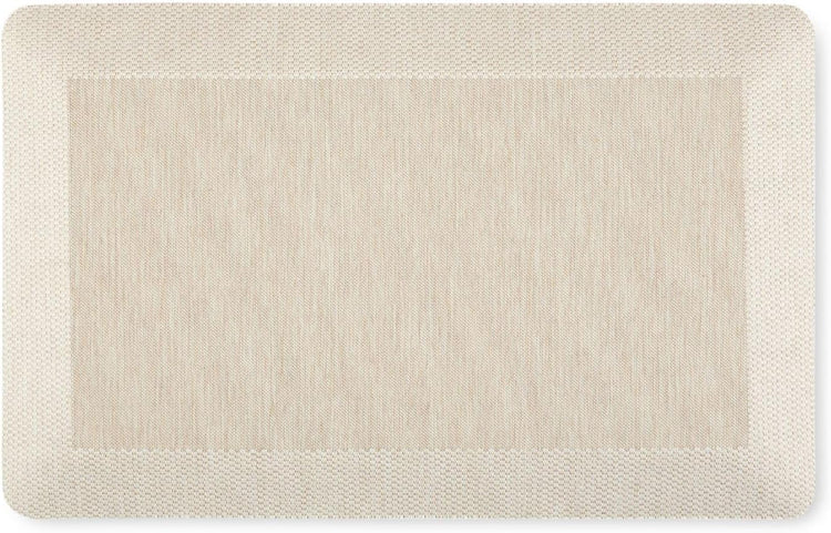 Martha Stewart Mira Modern Heathered Anti-Fatigue Air-Infused Kitchen Mat, Beige, 19.6"x32"