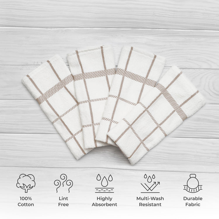 100% Cotton Terry Dish Towels (4 Count)