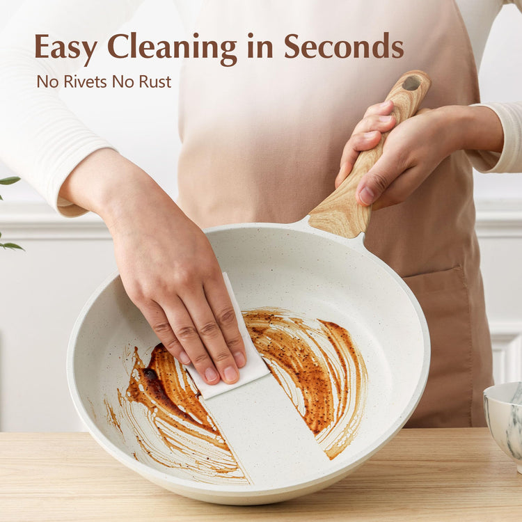 9.5Inch Nonstick Ceramic Frying Pan with Lid
