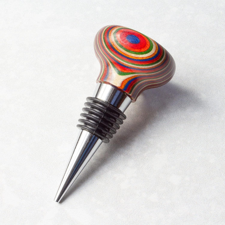 Totally Bamboo Baltique Marrakesh Collection Wine Bottle Stopper, Multicolor Leak-Proof & Reusable Wine Saver, Preserves Beverage Freshness